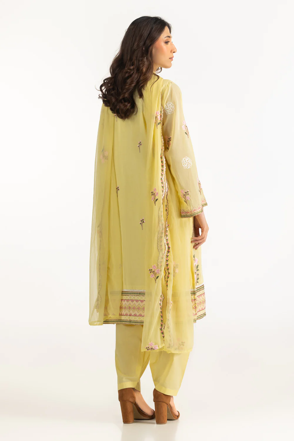 3PC Swiss Voile Embroidered Suit - Image 3