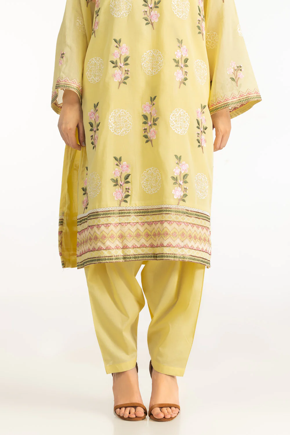 3PC Swiss Voile Embroidered Suit - Image 5