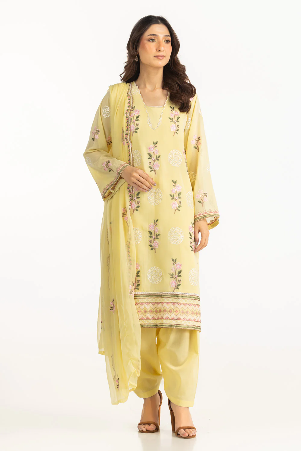 3PC Swiss Voile Embroidered Suit - Image 6