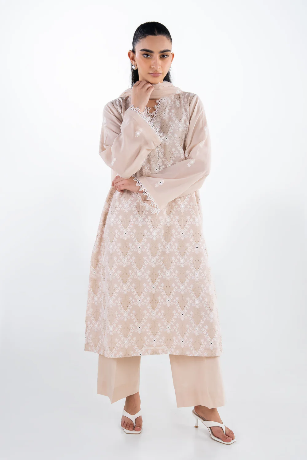 3PC Swiss Voile Embroidered Suit - Image 6