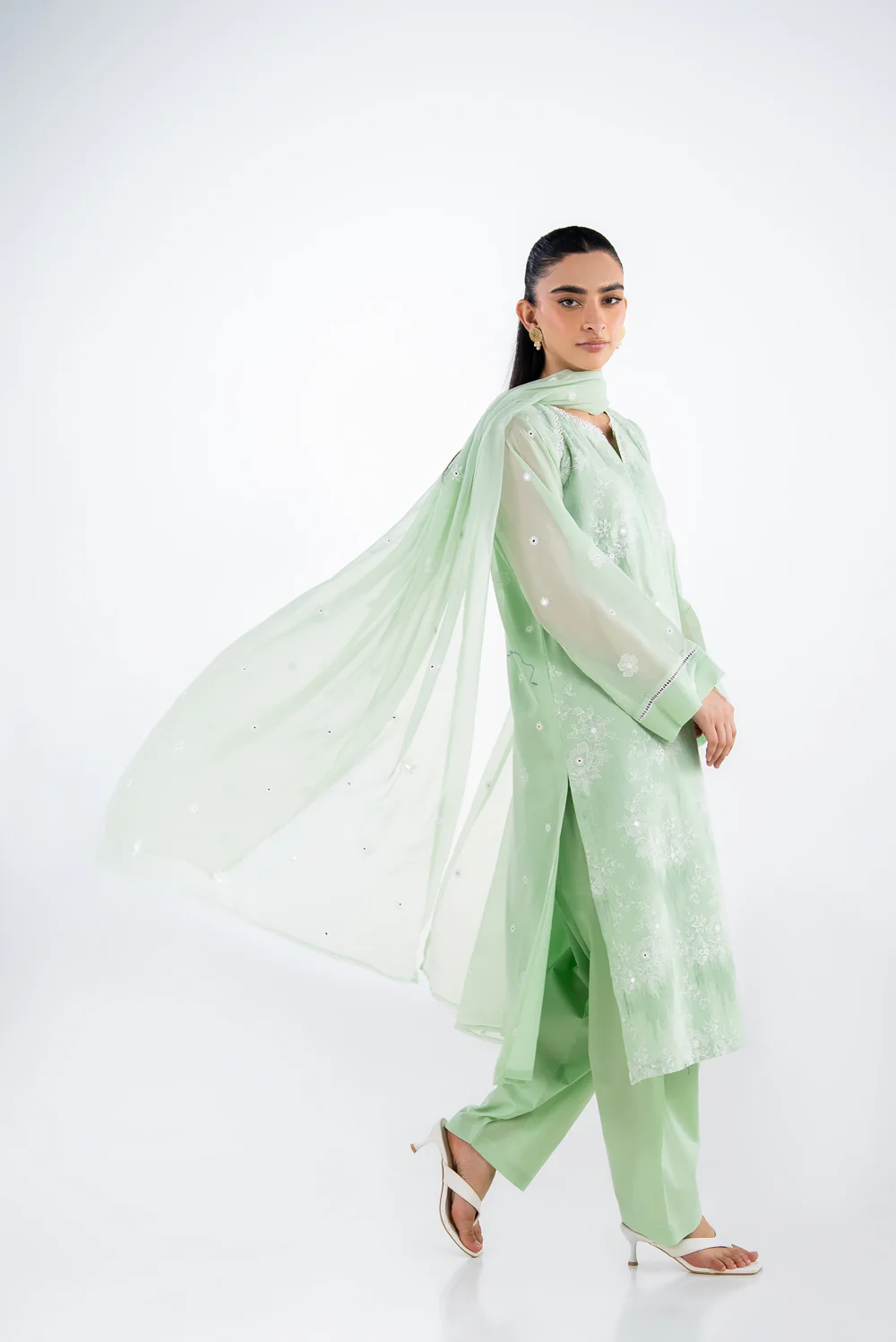 3PC Swiss Voile Embroidered Suit - Image 6
