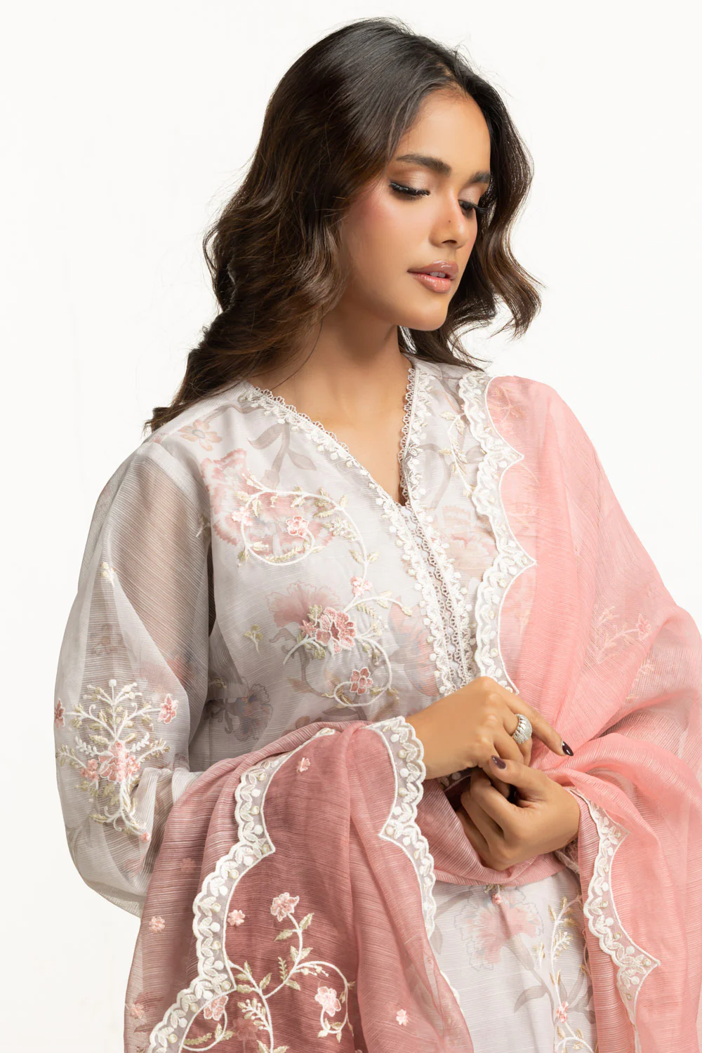 3PC Tennis Net Printed Suit With Embroidered - Image 5
