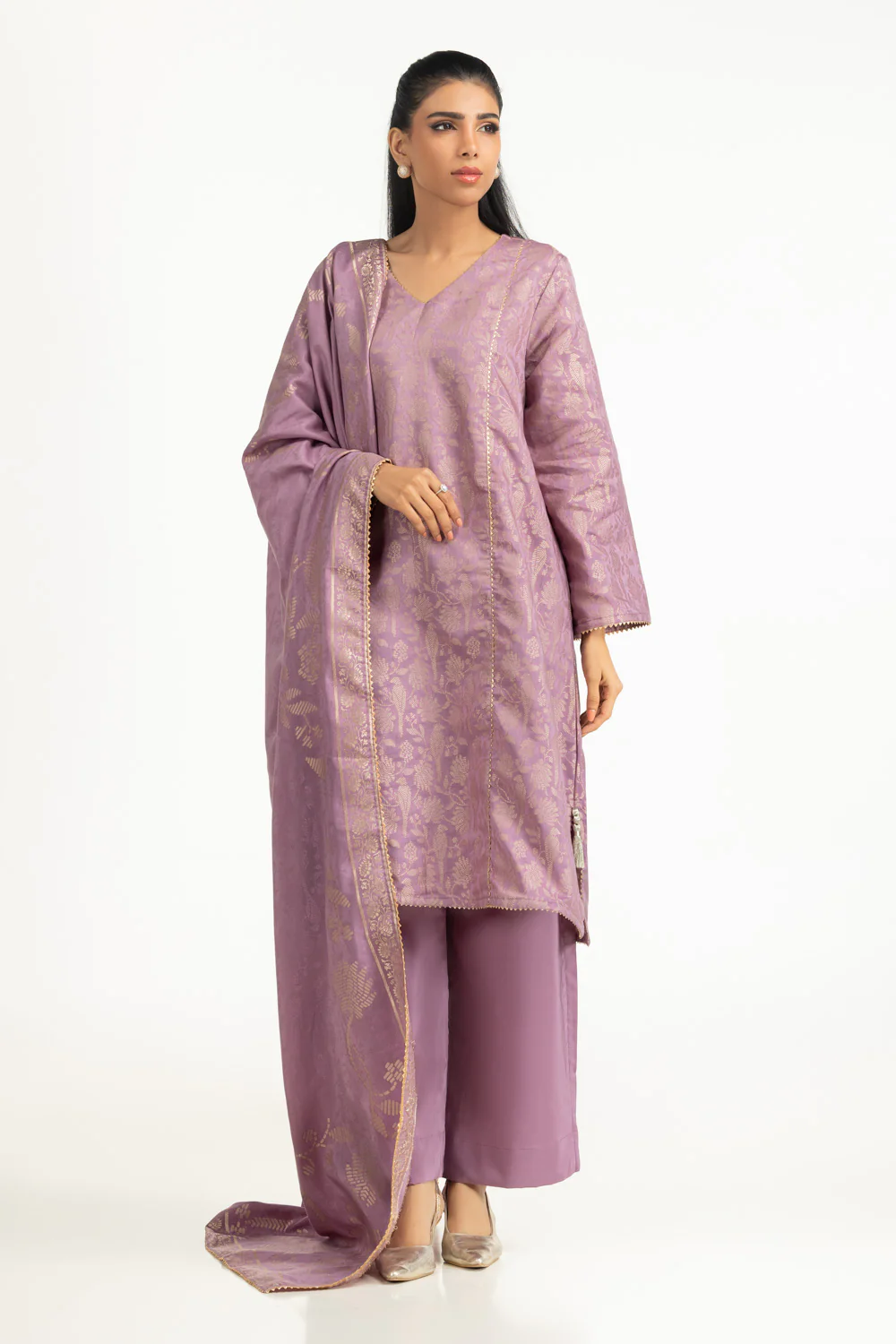 3PC Viscose Jacquard Suit