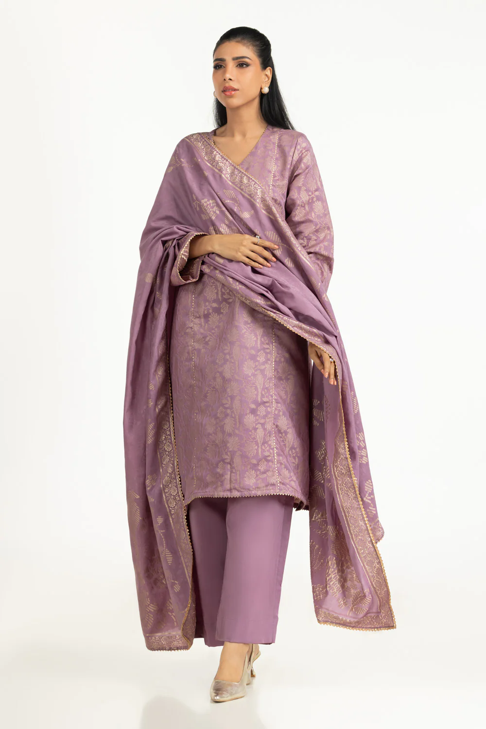 3PC Viscose Jacquard Suit - Image 3