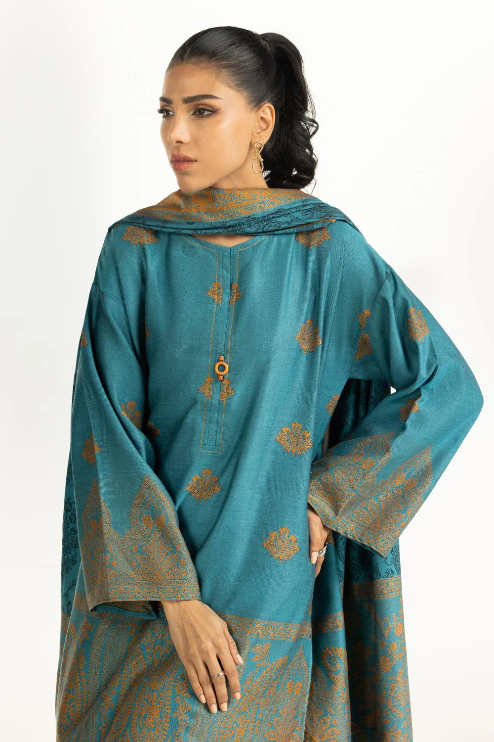 3PC Yarn Dyed Jacquard Suit - Image 2