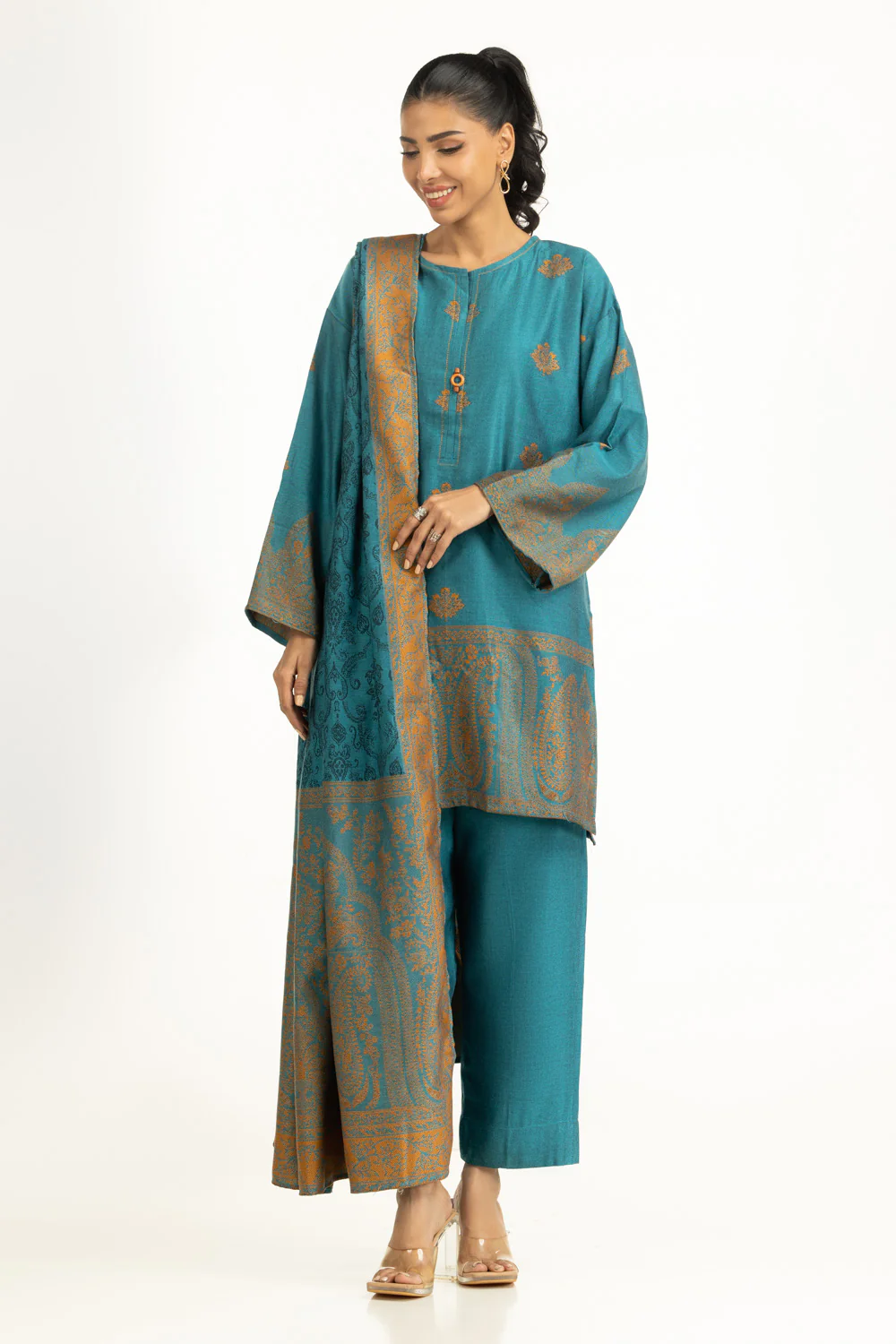 3PC Yarn Dyed Jacquard Suit - Image 7