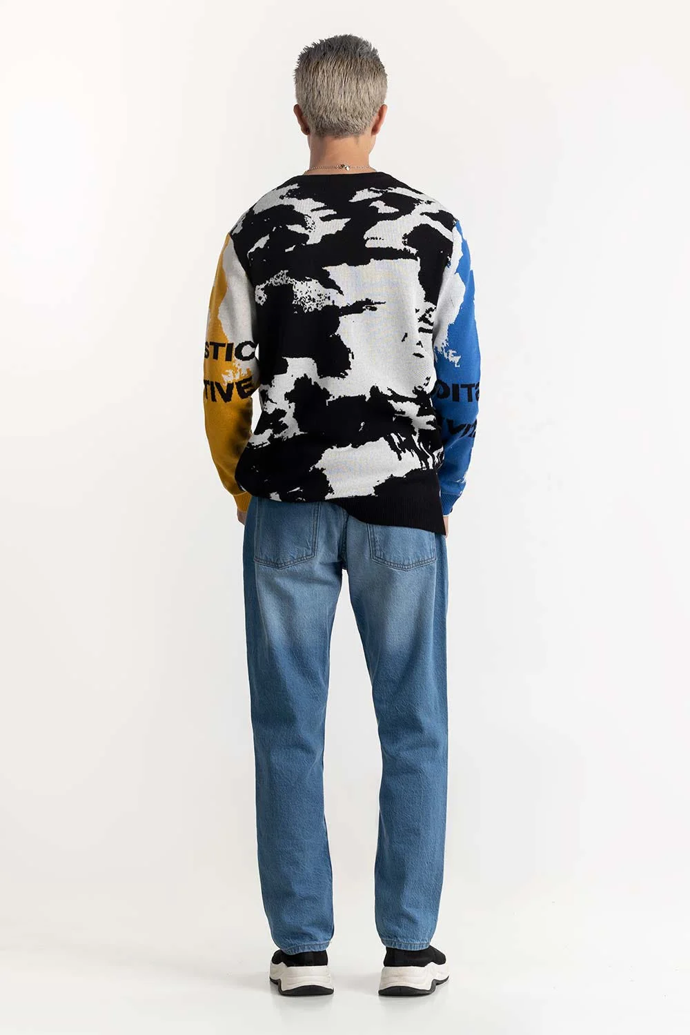 Abstract Jacquard Sweater - Image 3