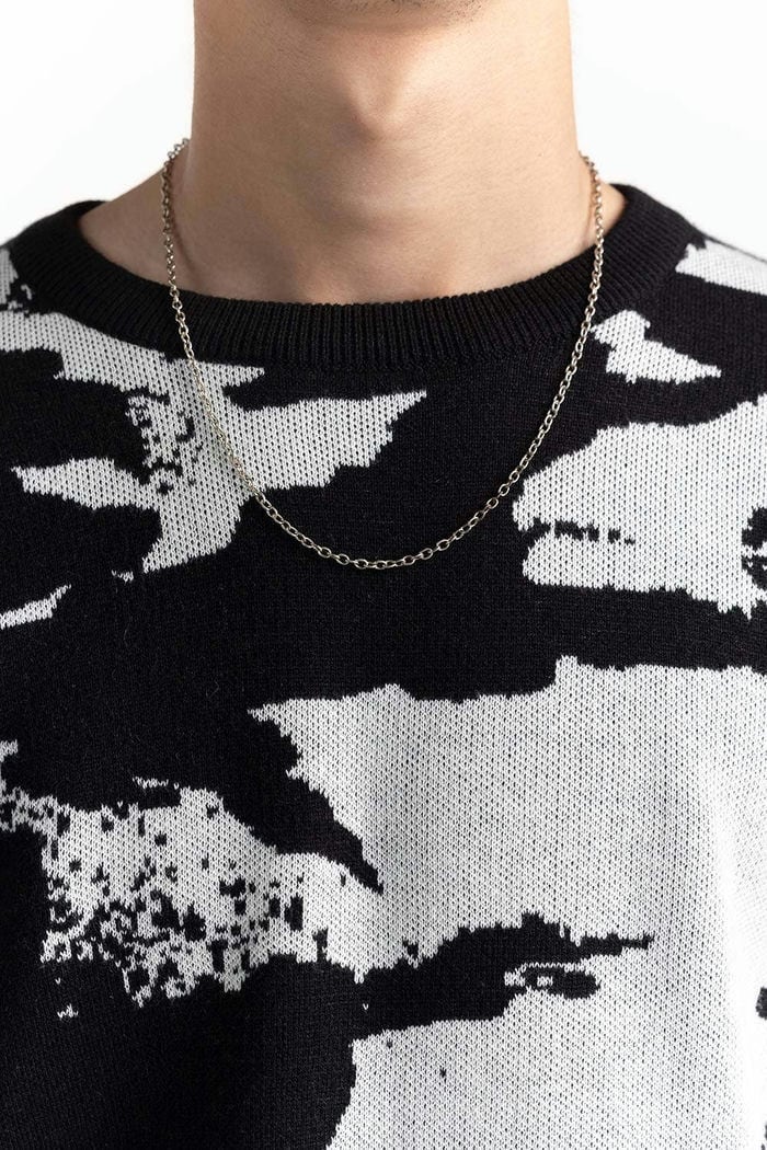 Abstract Jacquard Sweater - Image 6