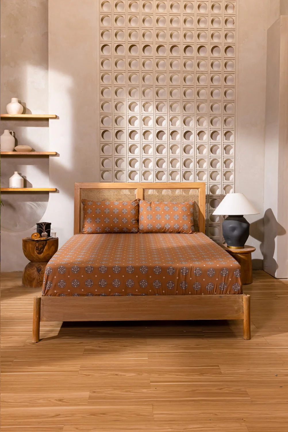 Amber Brown T-150 Bed Sheet Set - Image 5