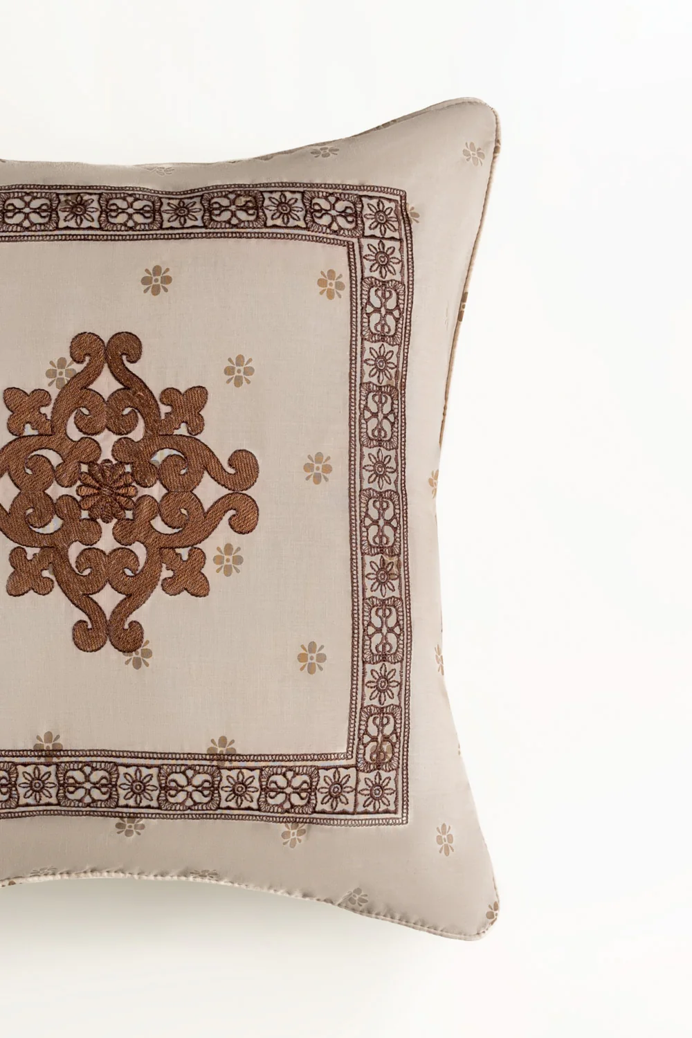 Amber Brown T-150 Square Cushion Cover - Image 2