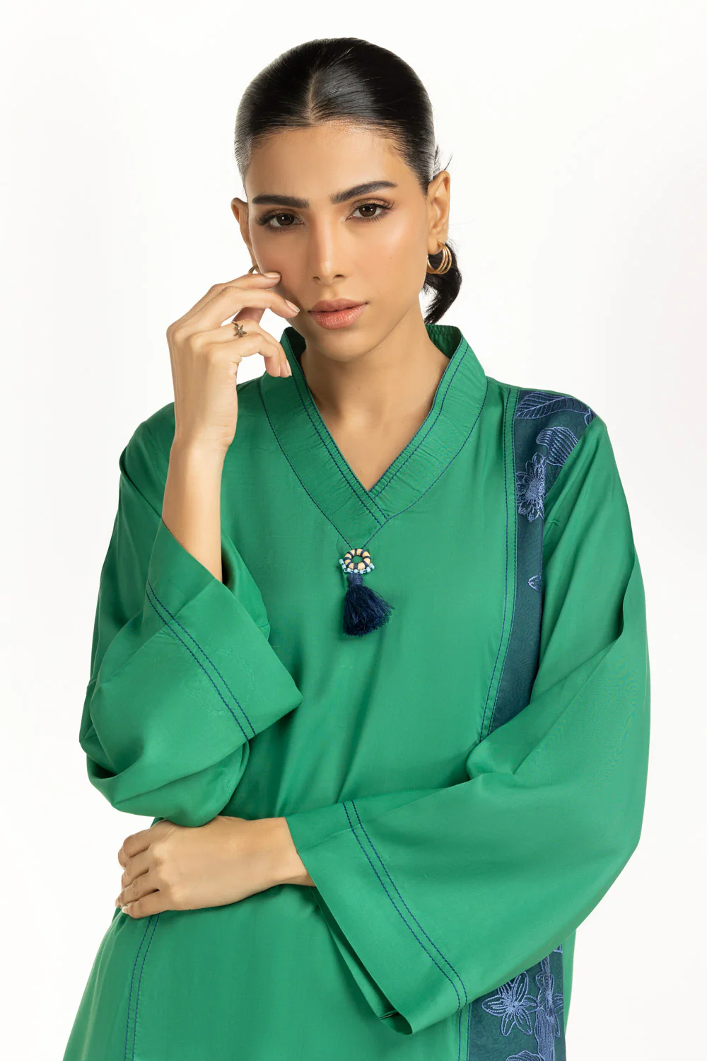 Arabic Linen Embroidered Co-Ord Set - Image 2