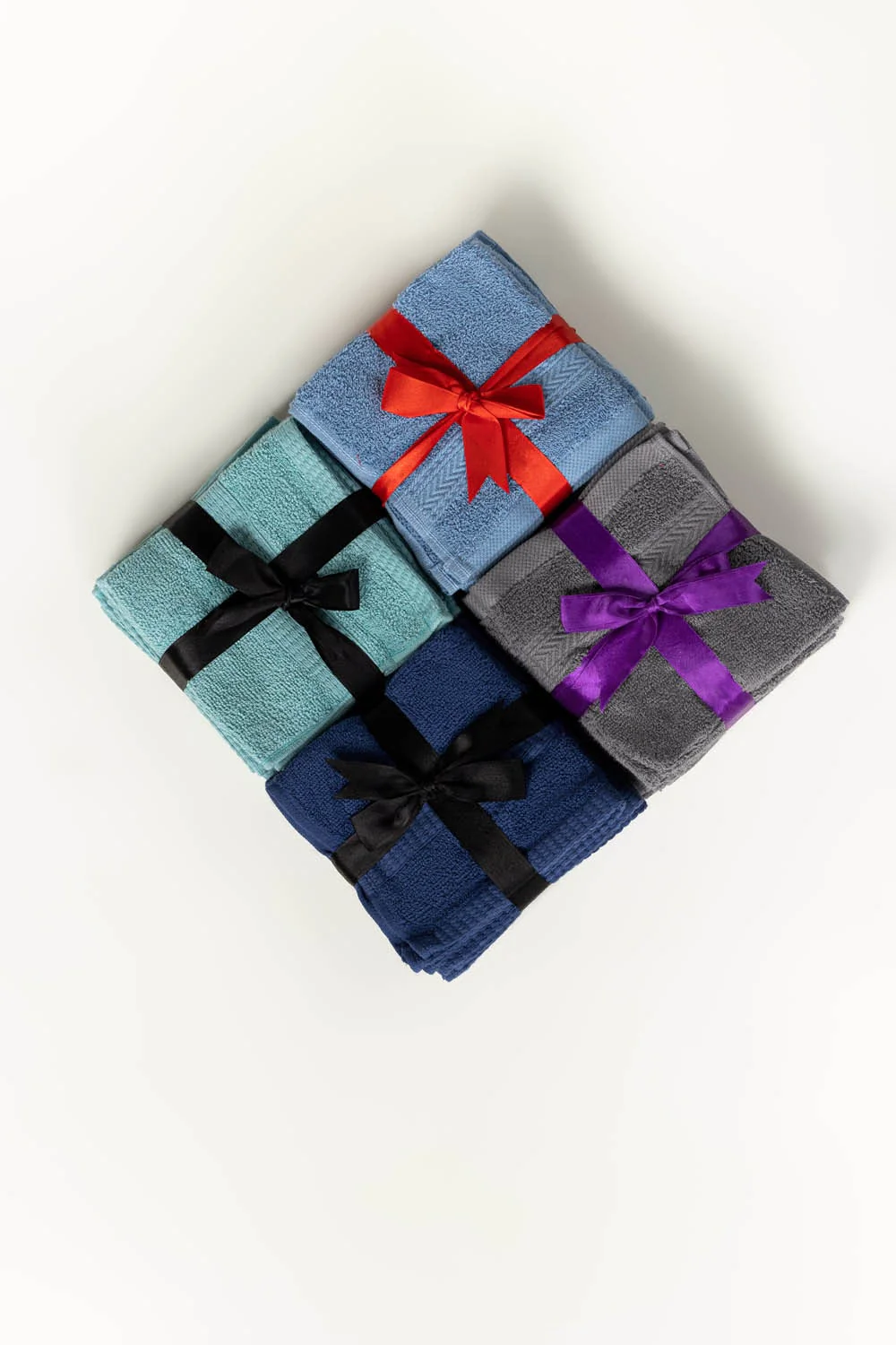 Assorted 6 Pcs Combed Dyed Face Towel Set - Image 3