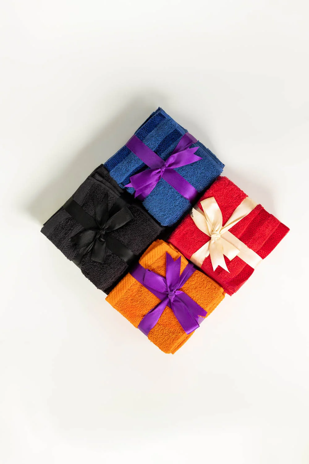 Assorted 6 Pcs Combed Dyed Face Towel Set - Image 4