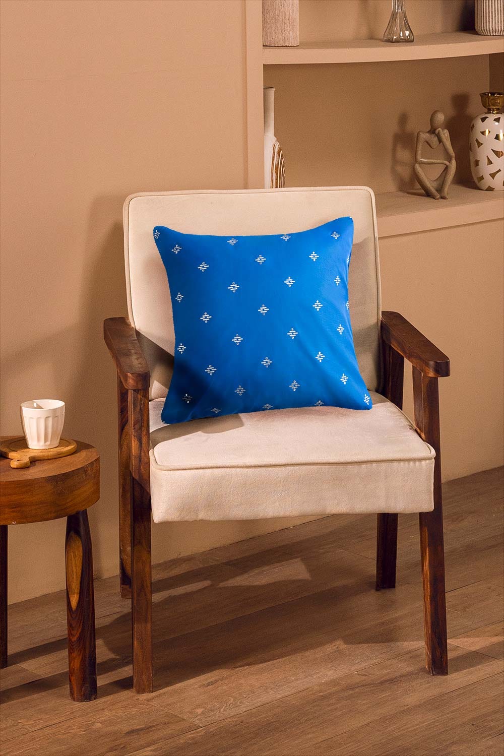 AW-23 BLOOMING Cotton Embroidered Cushion Cover - Image 3
