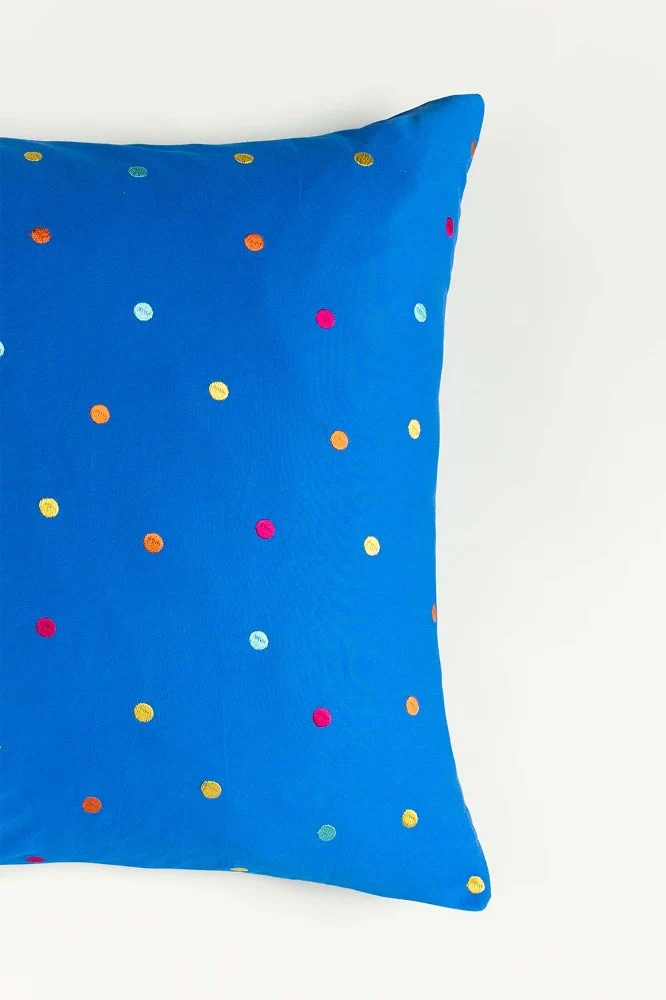 AW23-MULTI Cotton Embroidered Square Cushion Cover - Image 2