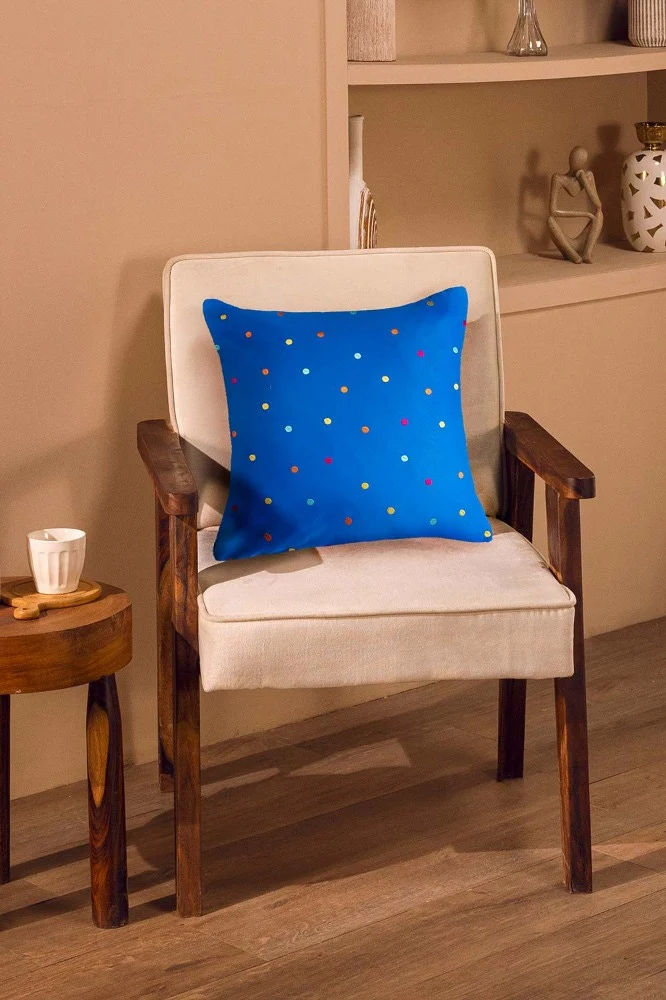 AW23-MULTI Cotton Embroidered Square Cushion Cover - Image 3