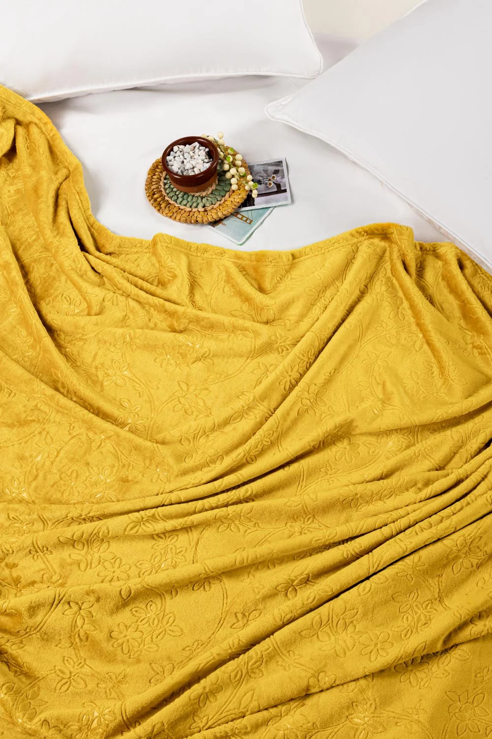 AW24-Arrowwood Embossed Single Ply Fleece Throw - Image 4
