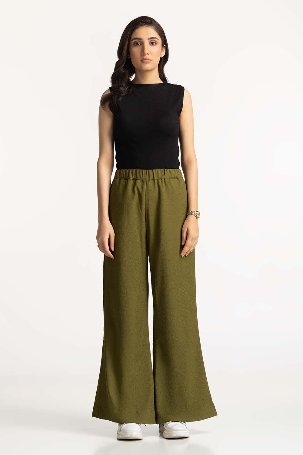 Basic Flared Trousers - Image 2