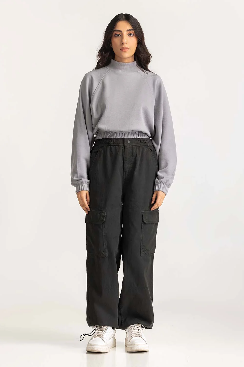Basic Mock Neck Sweatshirt
