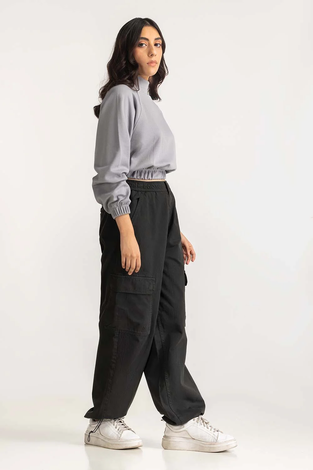 Basic Mock Neck Sweatshirt - Image 4
