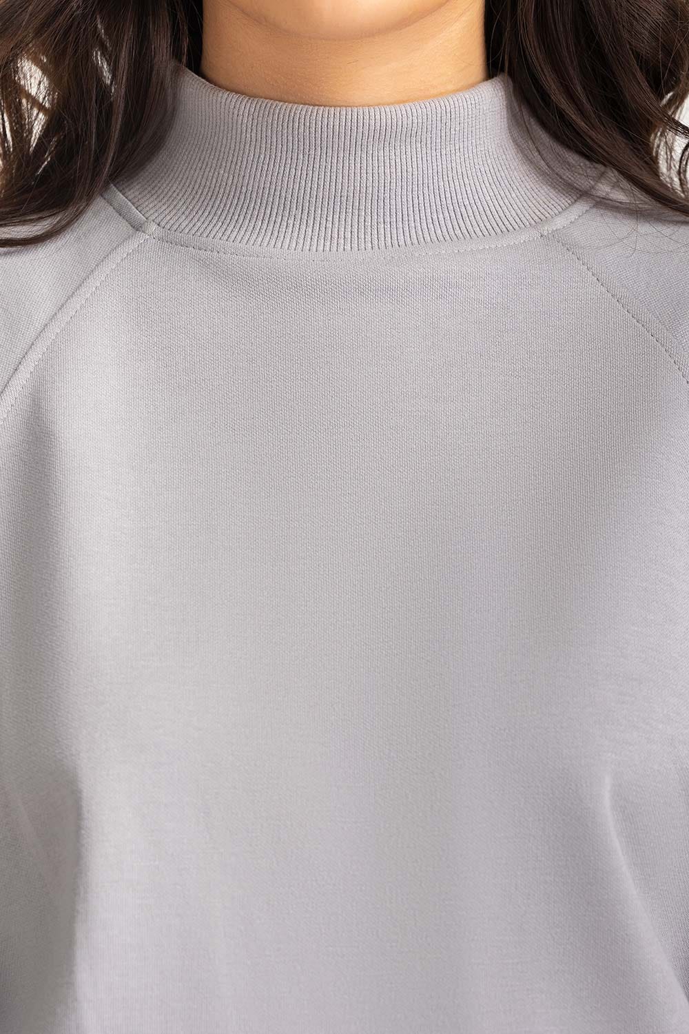 Basic Mock Neck Sweatshirt - Image 5