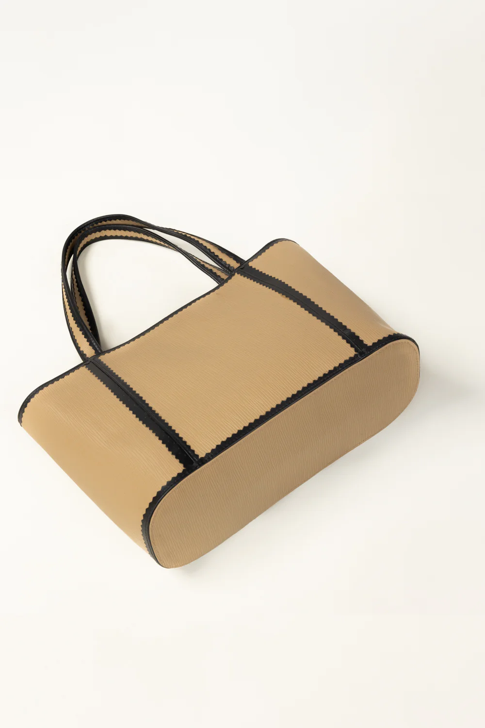 Beige Black Tote Bag - Image 3