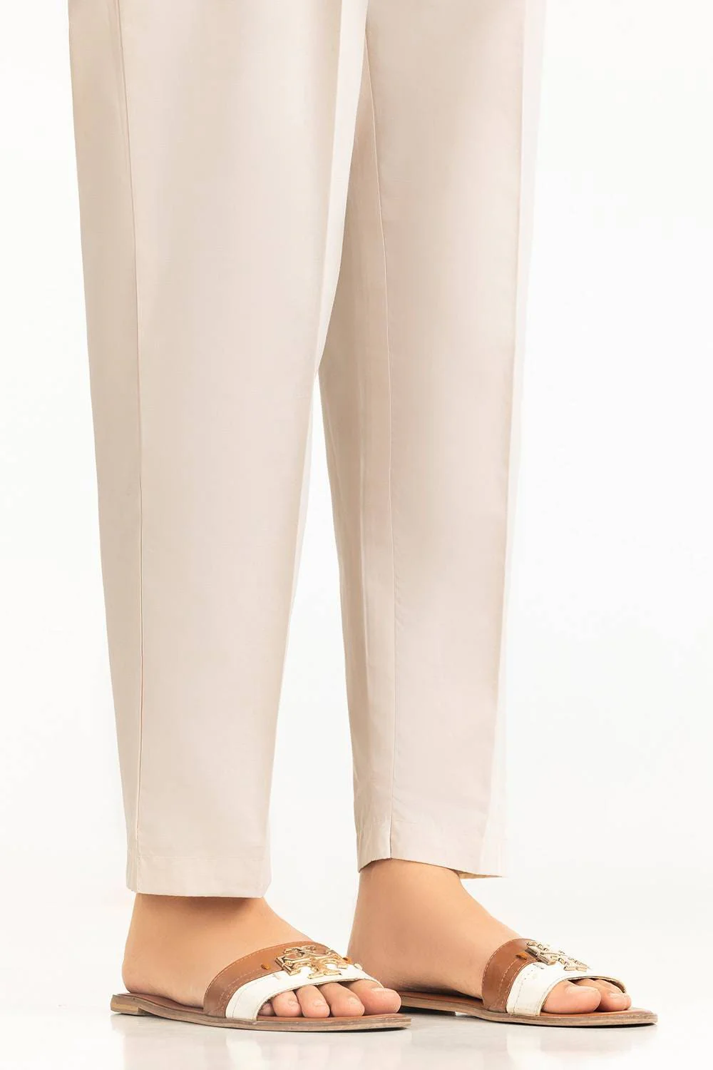 Beige Cambric Dyed Trouser - Image 2