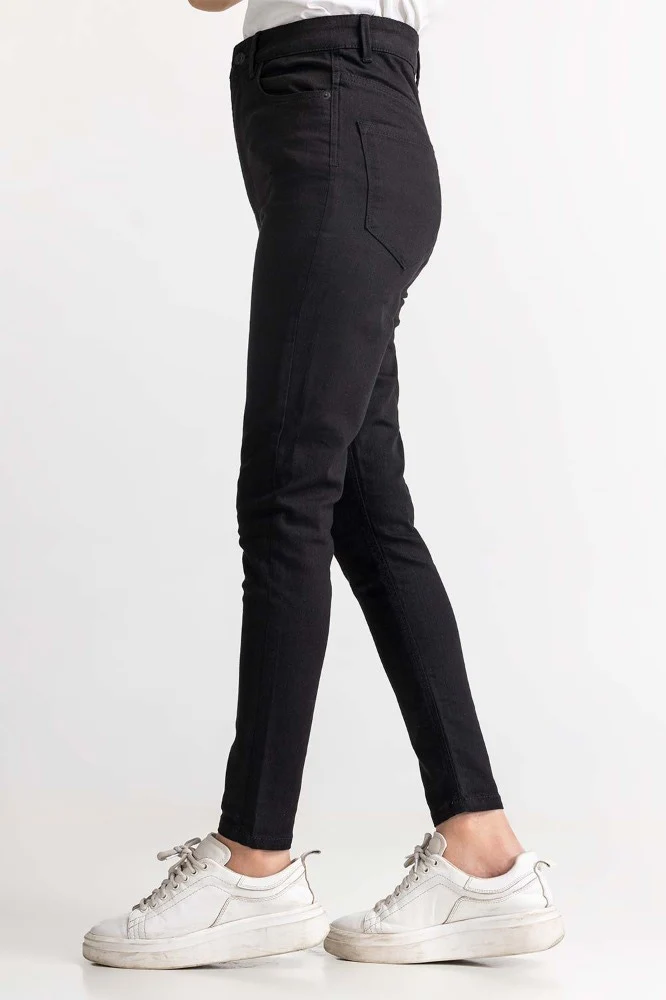 Black Basic Denim Jeans - Image 2
