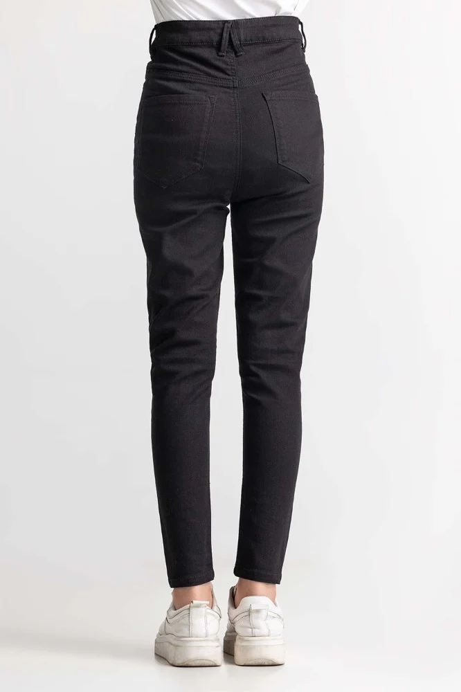Black Basic Denim Jeans - Image 5