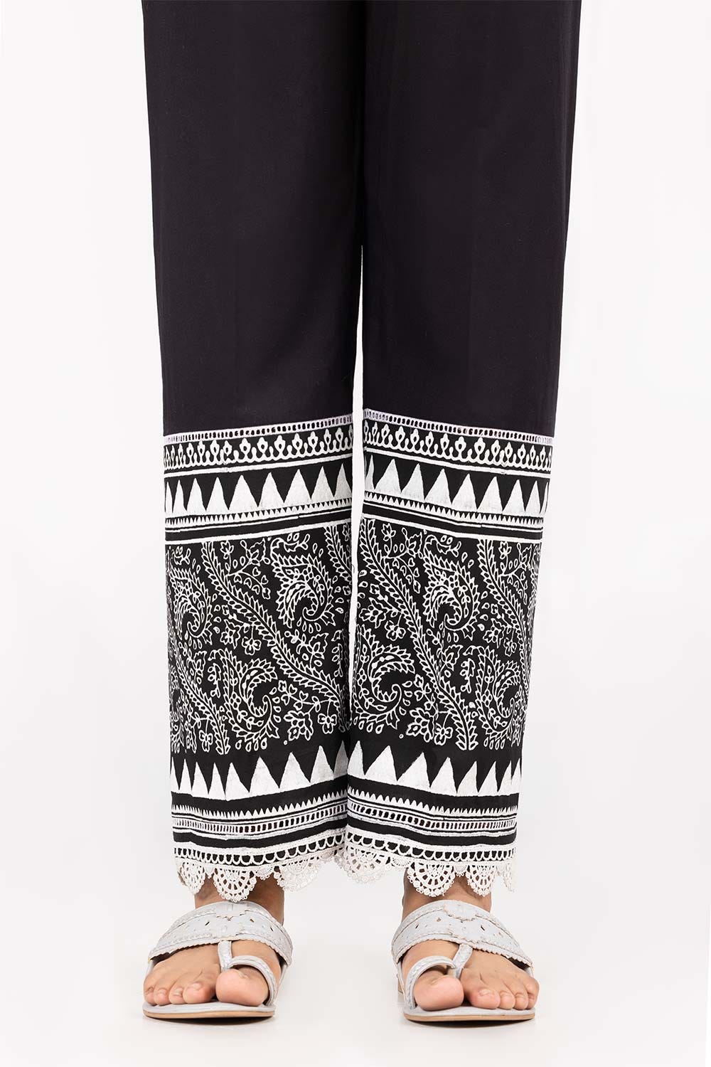 Black Cambric Fashion Trousers - Image 2