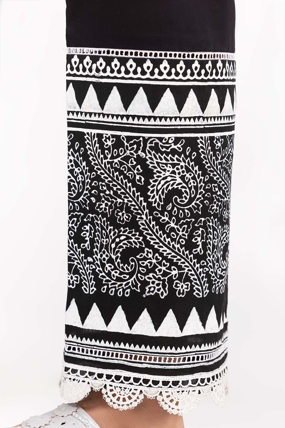 Black Cambric Fashion Trousers - Image 3