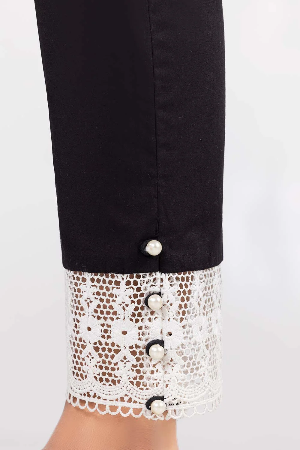 Black Cambric Fashion Trousers - Image 3