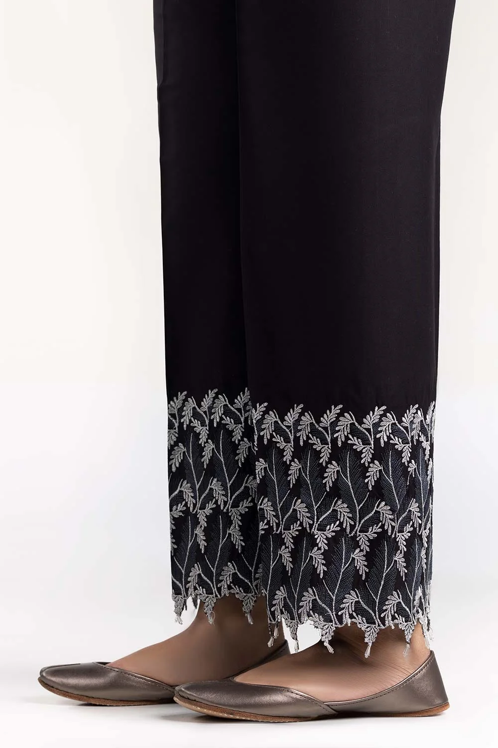 Black Cambric Festive Trousers