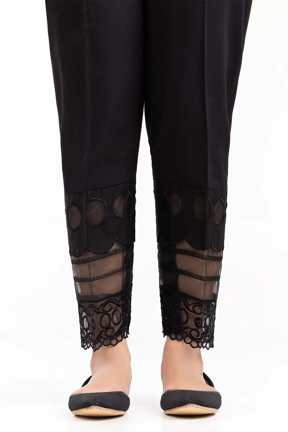 Black Cambric Festive Trousers - Image 2