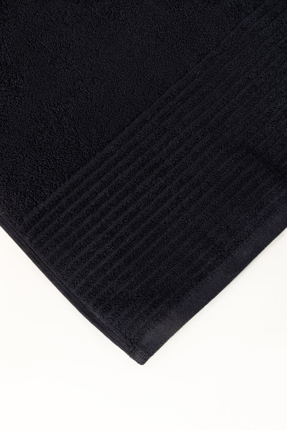Black Combed Towel Plain - Image 4