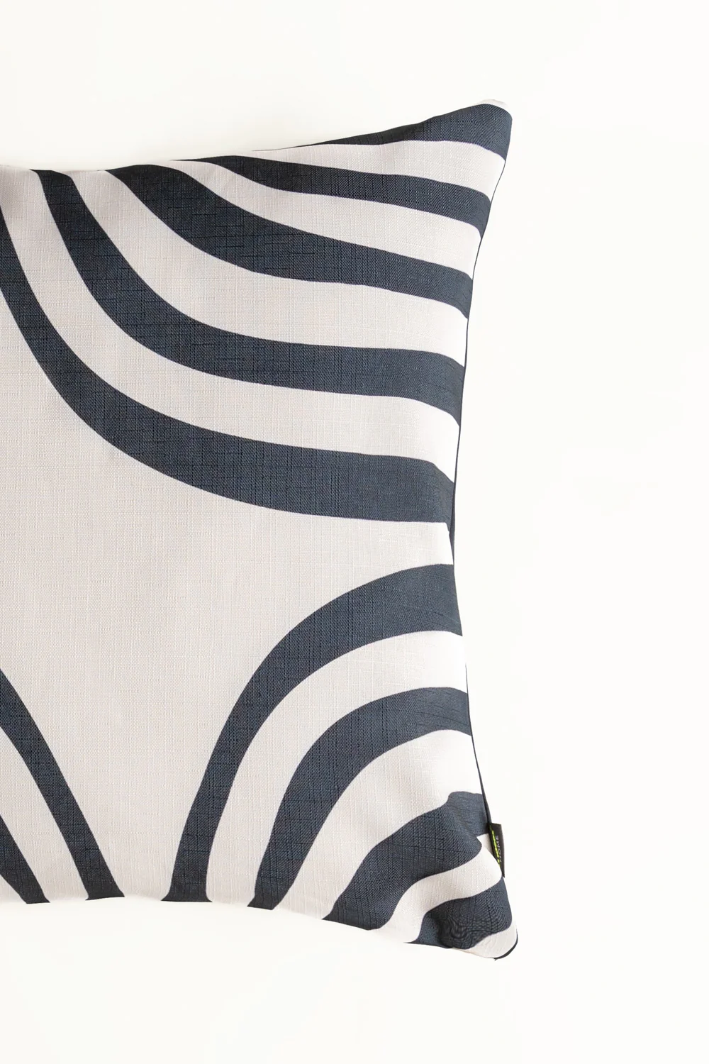 Black Curves Digital Printed Cushion Cover - Image 2
