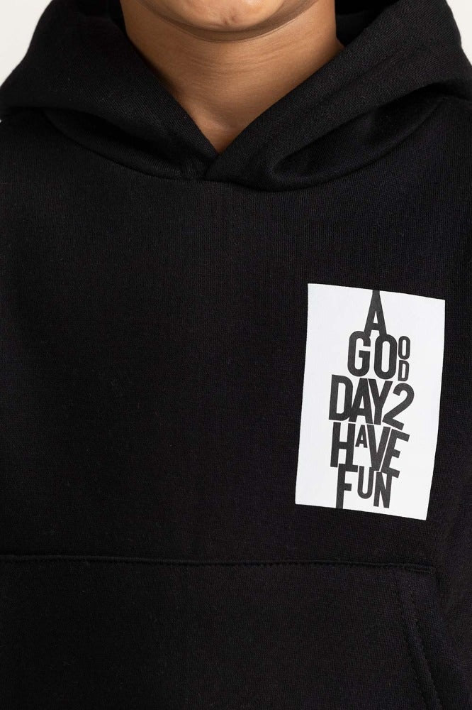 Black Printed Sweatshirt - Image 2