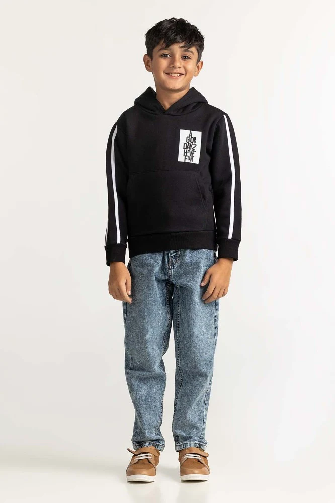 Black Printed Sweatshirt - Image 6