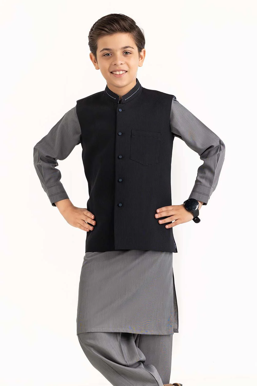 Black Stylized Waist Coat KWC-PD23-004 - Image 3