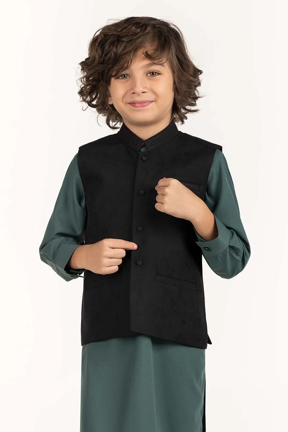 Black Stylized Waist Coat KWC-PD23-007 - Image 2