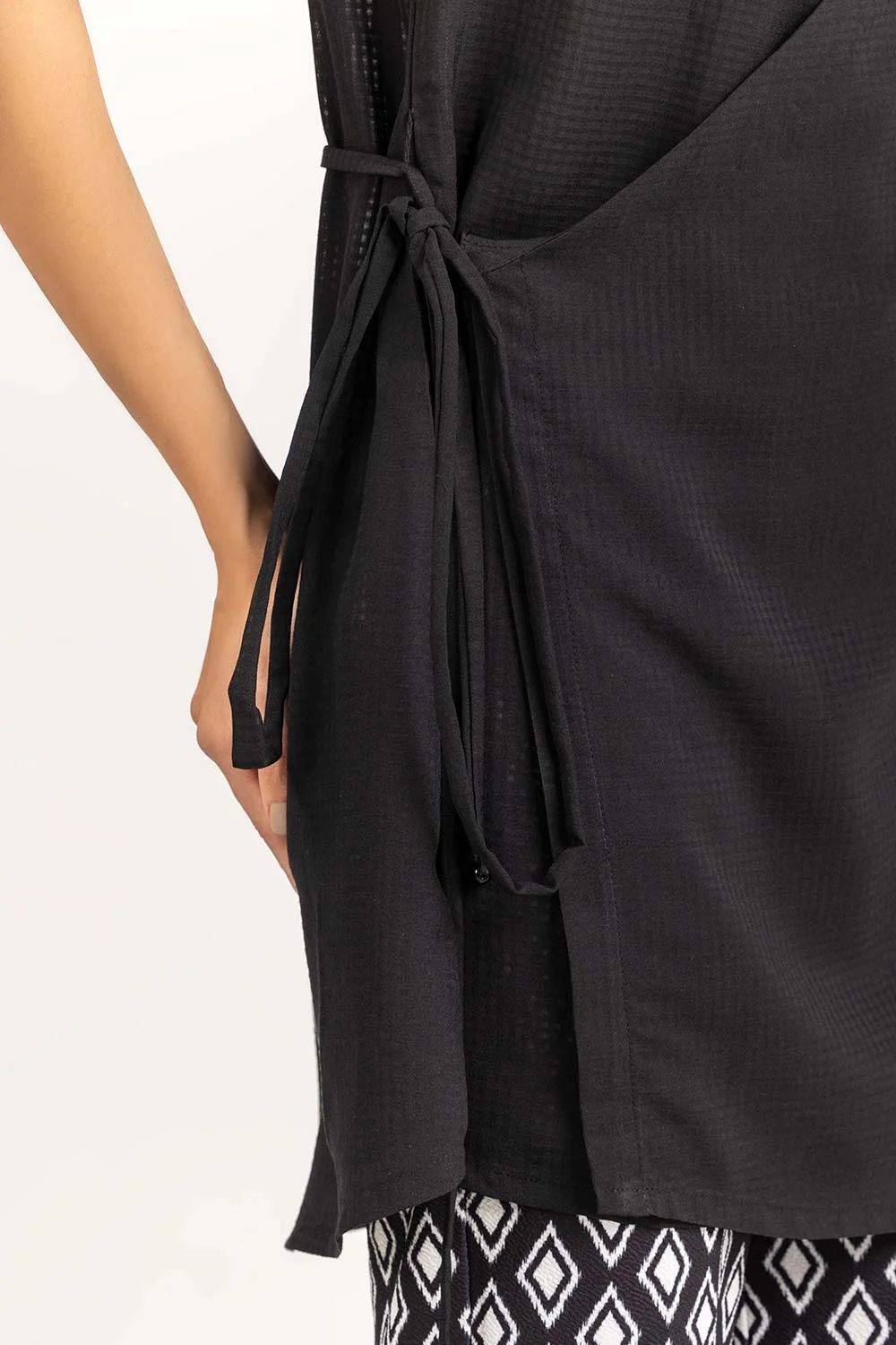 Black Woven Shirt - Image 3