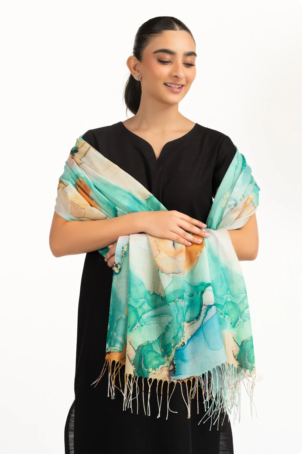 Blended Printed Shawl - Image 3