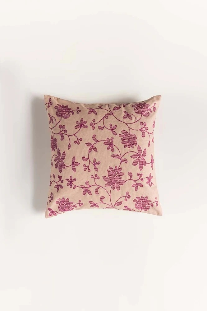 Bloom-Berry Embroidered Cushion Cover