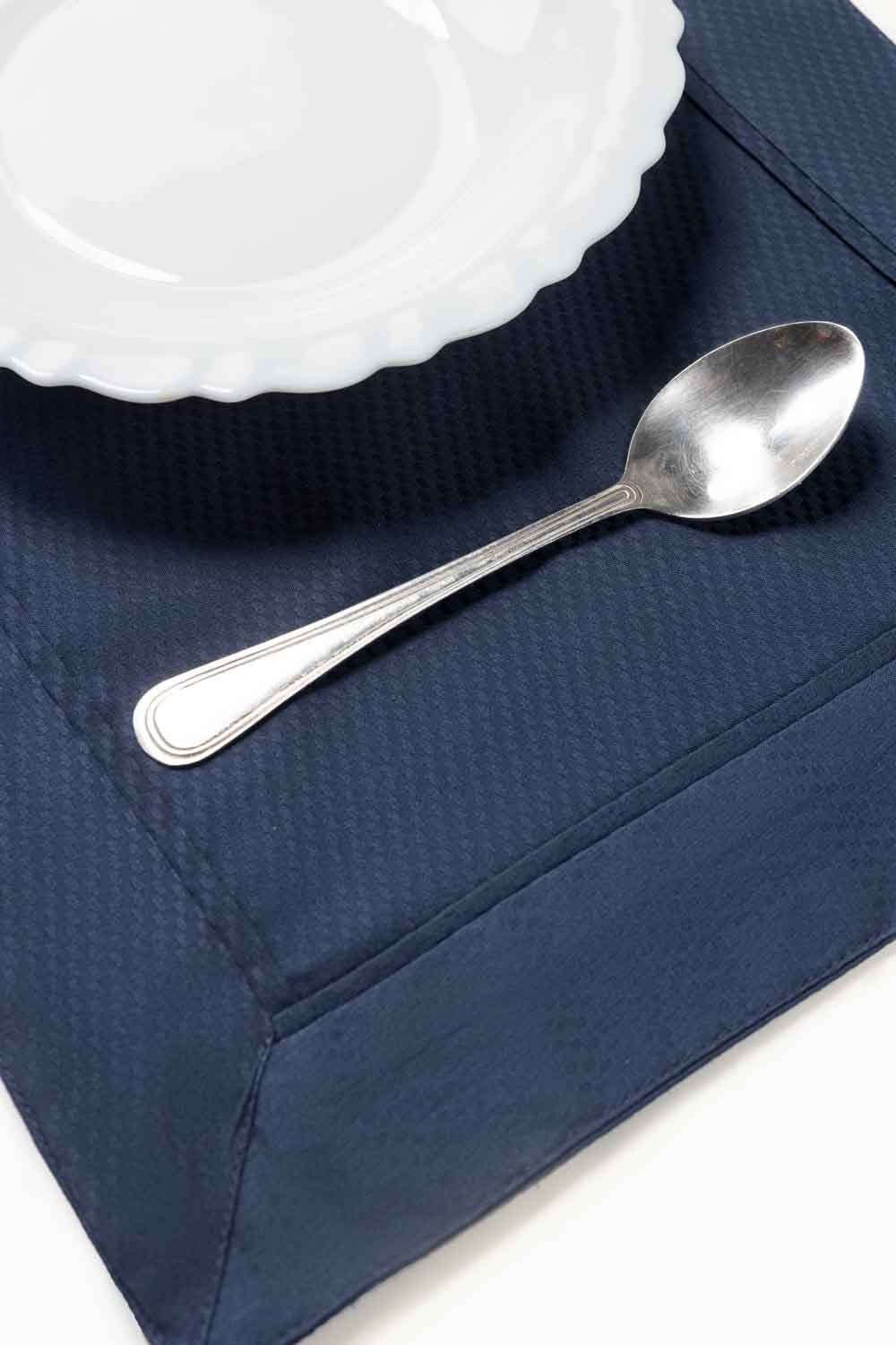 Blue Cube Dobby Placemat - Image 2