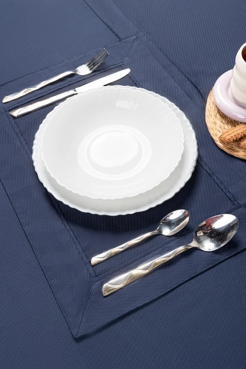 Blue Cube Dobby Placemat - Image 4