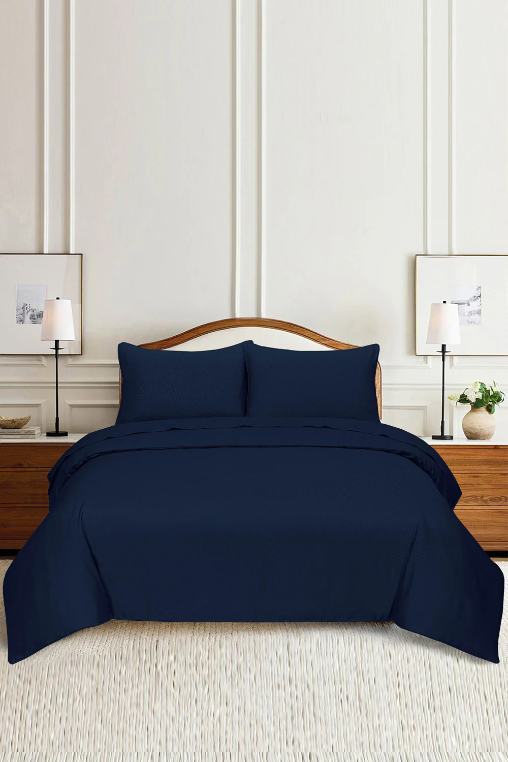 Blue Cube Dobby Quilt Cover Set - Image 4