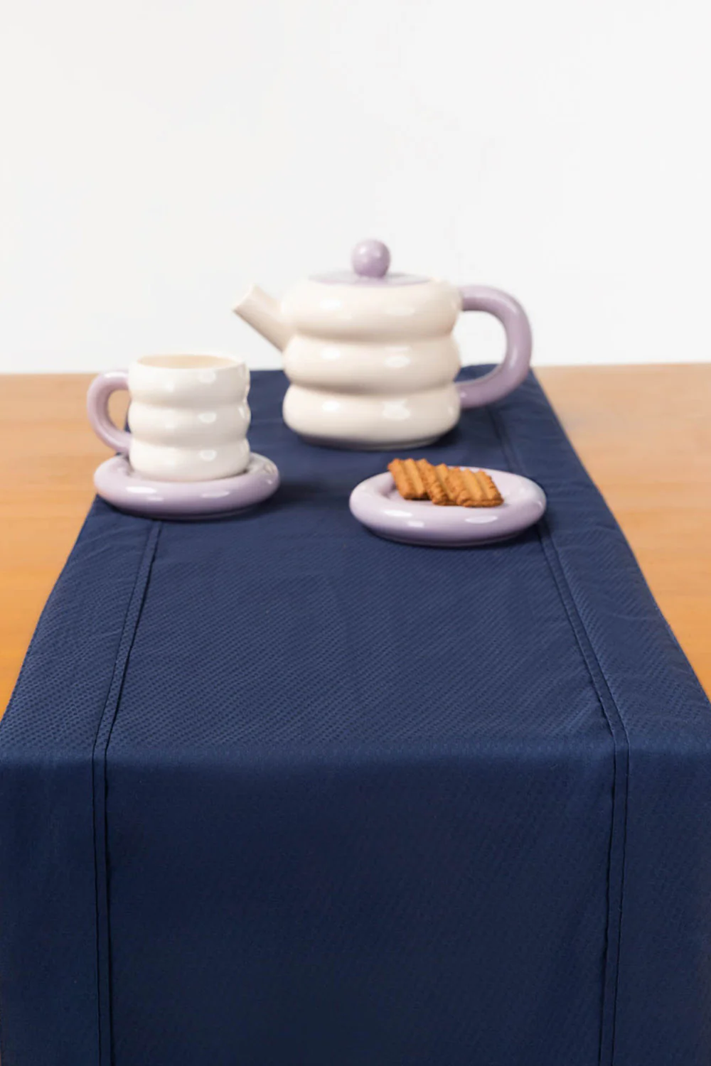 Blue Cube Dobby Table Runner - Image 2