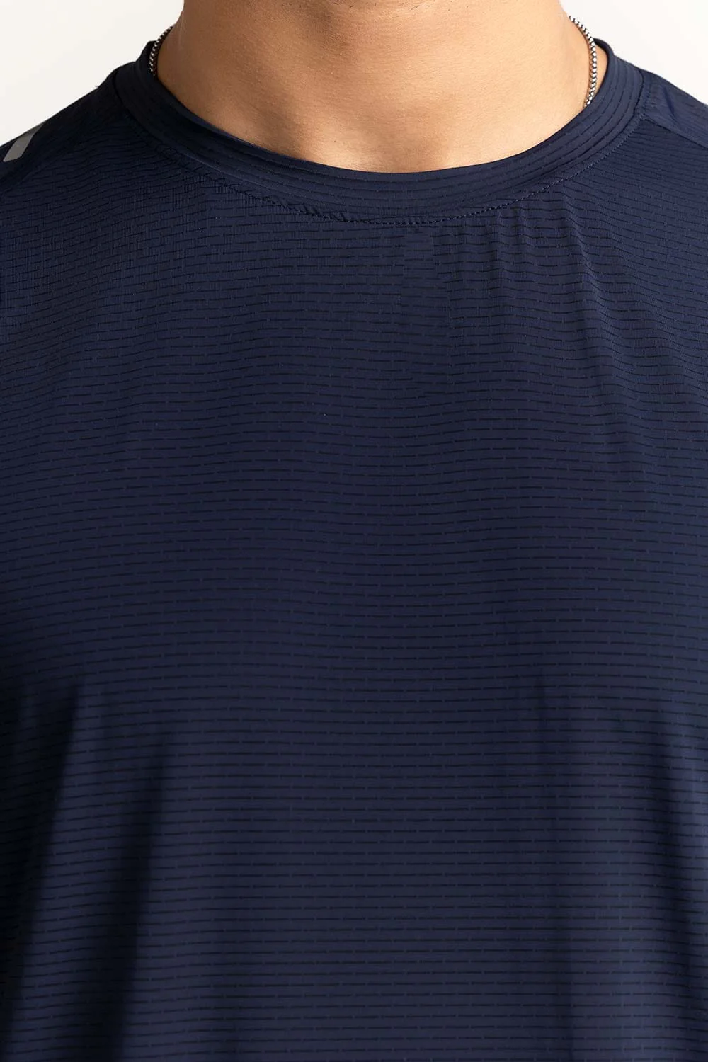 Blue Textured Tee - Image 3