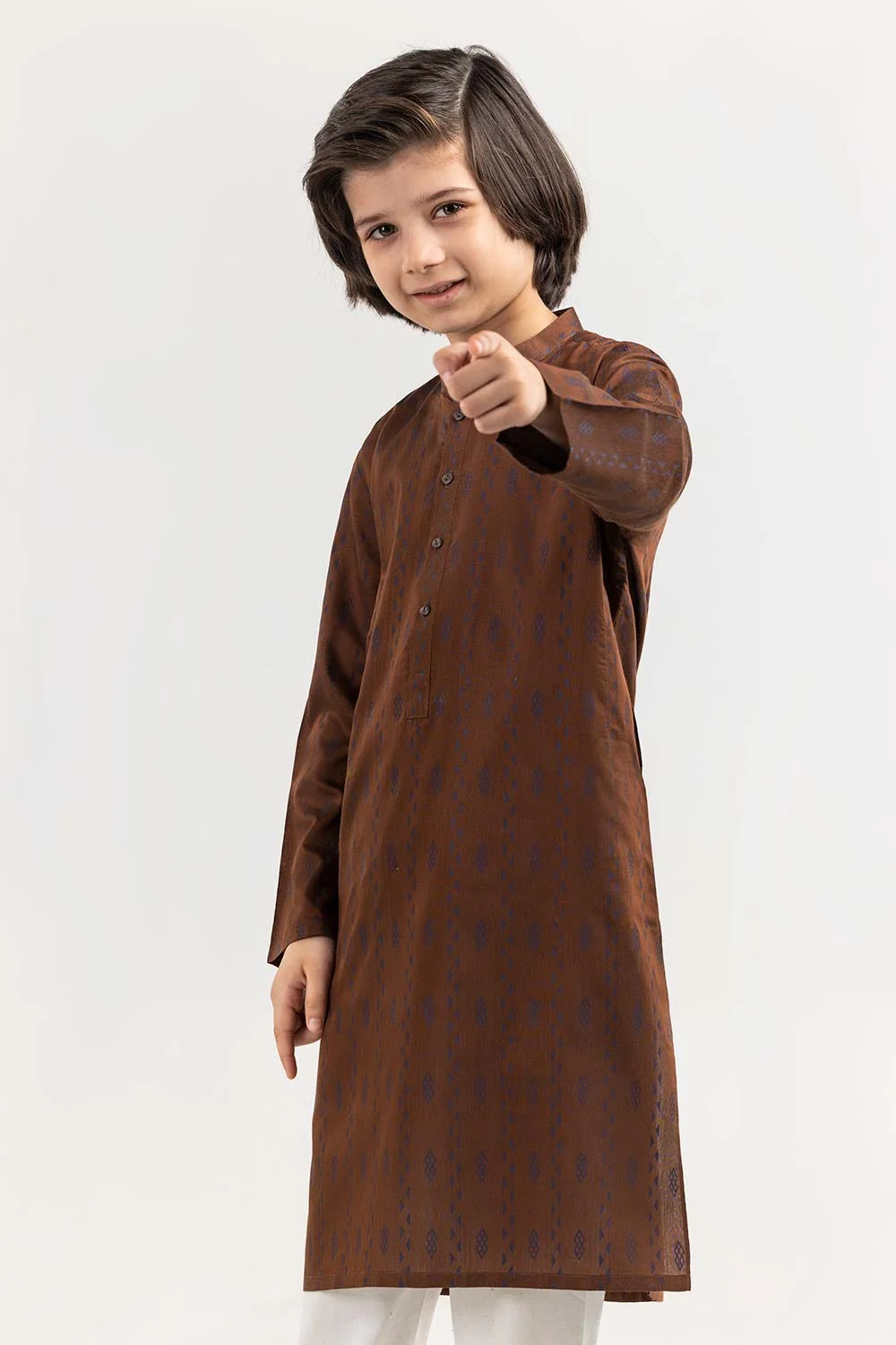 Brown Basic Kurta KR-KSTY22-001 - Image 2