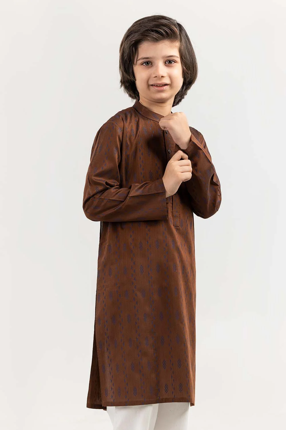 Brown Basic Kurta KR-KSTY22-001 - Image 3